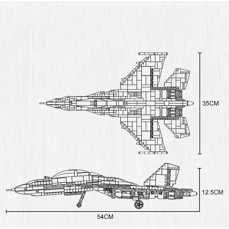 Đồ chơi lắp ráp Máy bay chiến đấu SU-35, Leibao 9001 Utility Helicopter, Xếp hình thông minh [1189 Mảnh ghép]