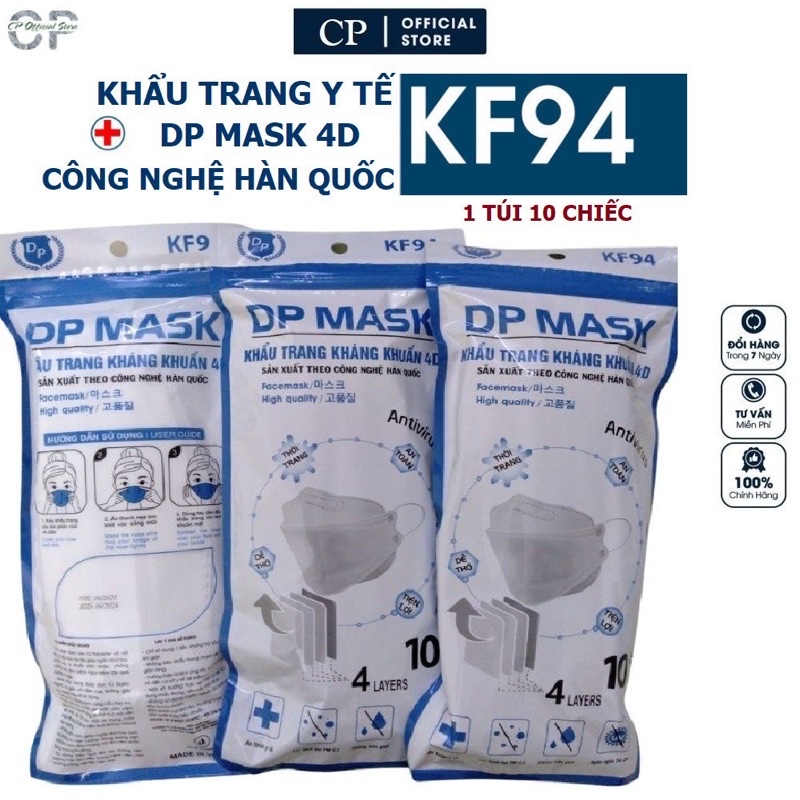 Thùng khẩu trang KF94 kháng khuẩn 4 lớp