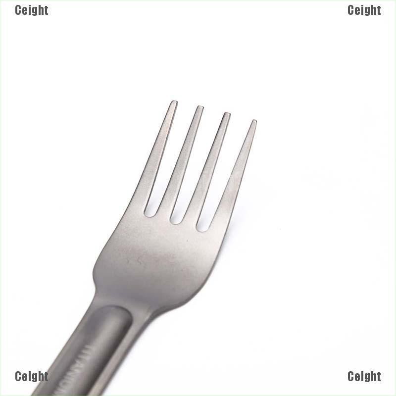 Bộ muỗng nĩa bằng titan dùng khi cắm trại / dã ngoại