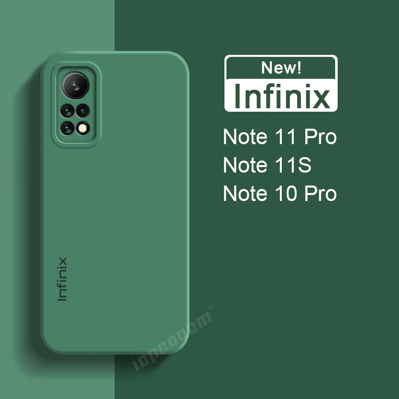 Solid Color Soft Camera Case Infinix Note 11 Pro 11S 10 Casing Original Liquid Silicone Cover