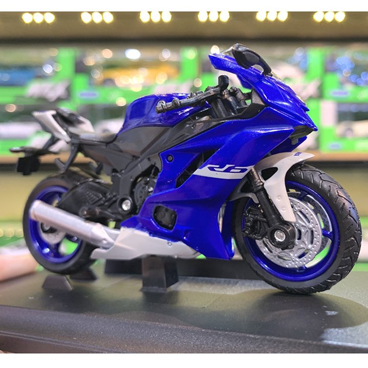 Mô hình xe Yamaha Yzf R6 2020 tỉ lệ 1:18 hãng Welly