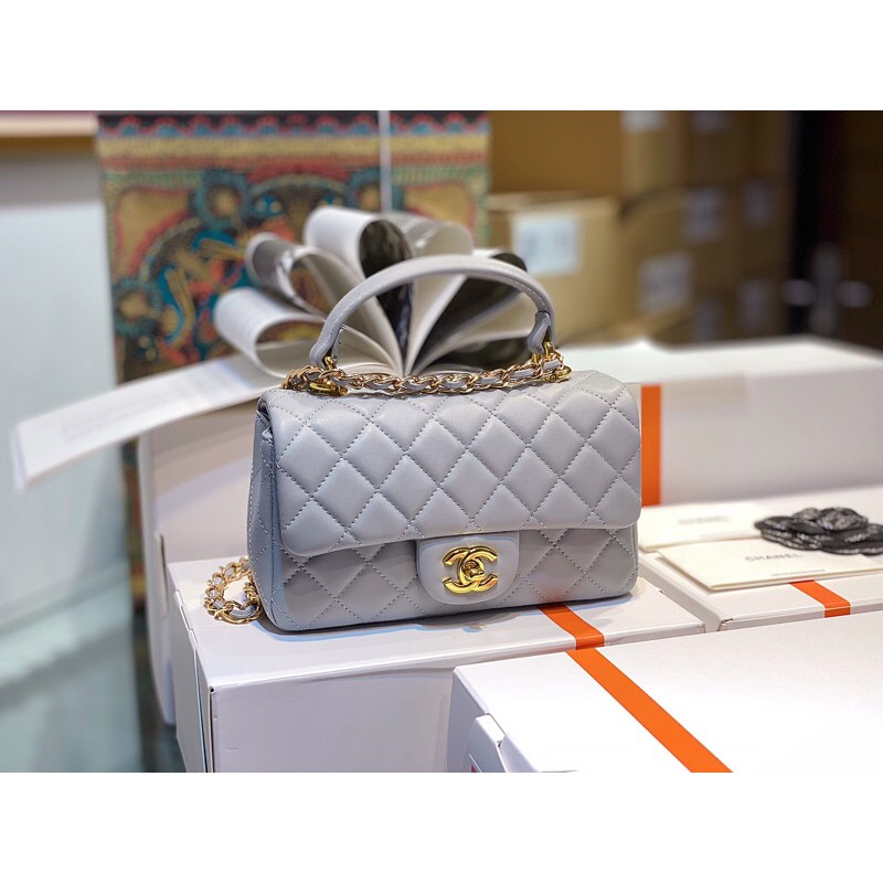 ⚜️ CHA-NEL MINI FLAP BAG WITH TOP HANDLE SP