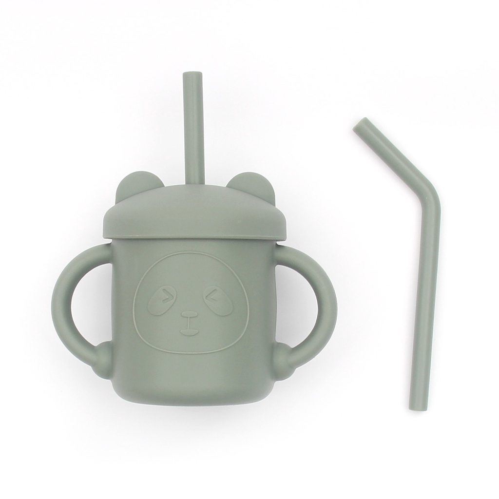 Bình Nước Bằng Silicone Kèm Ống Hút Dành Cho Trẻ Em