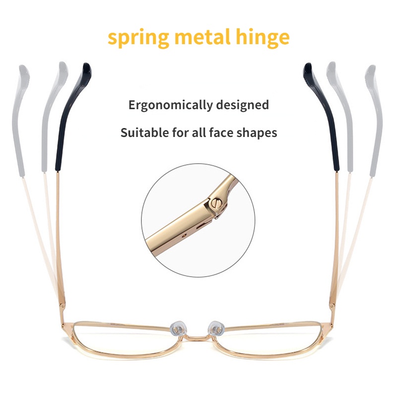 Mắt Kính Gọng Kim Loại Tròng Mắt Mèo Chống Ánh Sáng Xanh Thời Trang Phong Cách Phương Tây