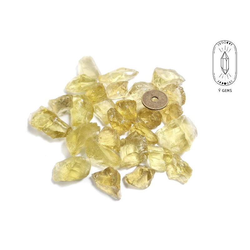 Citrine chất liệu đá thô tự nhiên dùng cho thanh tẩy bài Tarot, Reiki, handmade, phong thủy...