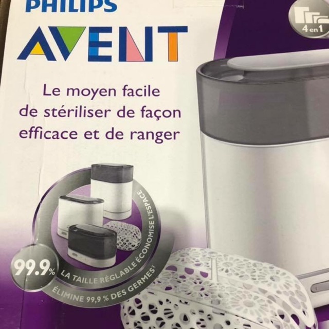 Máy tiệt trùng bình sữa Avent Philips 4 in 1 SCF287/01 điện- 110V