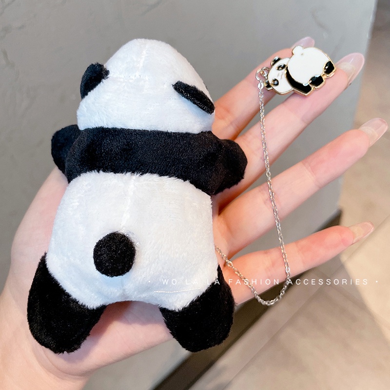 Ghim cài áo hình gấu trúc nhồi bông dễ thương thời trang 2021