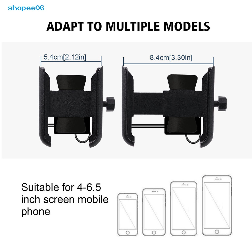 Giá đỡ điện thoại xoay 360 độ kèm sạc USB tiện dụng cho xe máy/ xe đạp