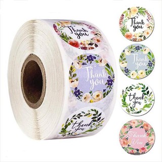 Cuộn 500 nhãn dán chữ Thank You đẹp với 4 thiết kế