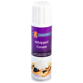 Kem dạng xịt whipped cream hiệu Emborg 250ml