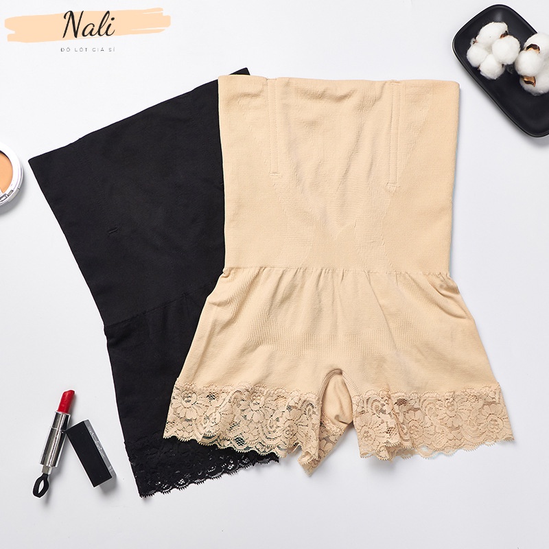 Quần gen nịt bụng có thanh chống cuộc, quần váy kết hợp quần gen phối ren cao cấp NL117