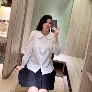 Sơ mi cổ sen cúc bọc