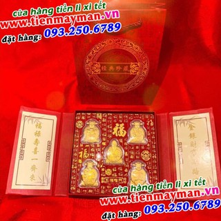 Bộ Ngũ Phúc - PHÚC LỘC THỌ TÀI HỶ Mạ Vàng
