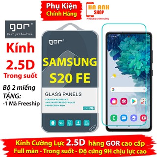 Bộ 2 Kính Cường Lực 2.5D Samsung S20 FE Full màn, độ cứng 9H hãng GOR cao cấp(Tặng mã freeship extra toàn quốc)