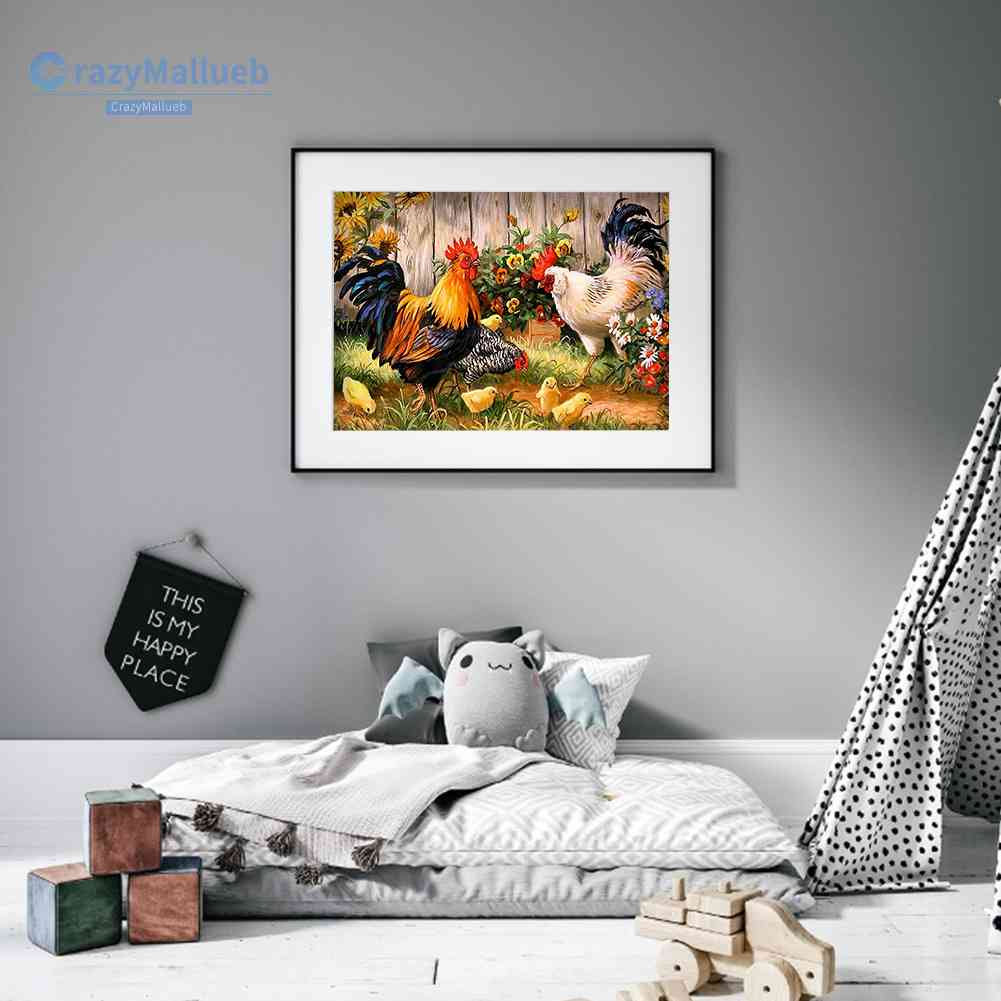 Bộ Tranh Thêu Chữ Thập Tự Làm Hình Gà Con 11CT