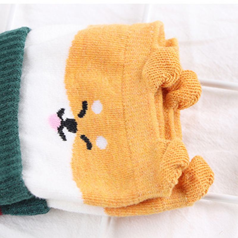 5 Đôi Tất Chân In Hình Thú Hoạt Hình 3D Cho Nữ