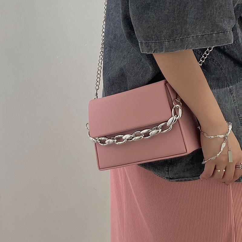 Túi xách JASMIN NOIR bằng da PU phối dây xích thời trang cho nữ