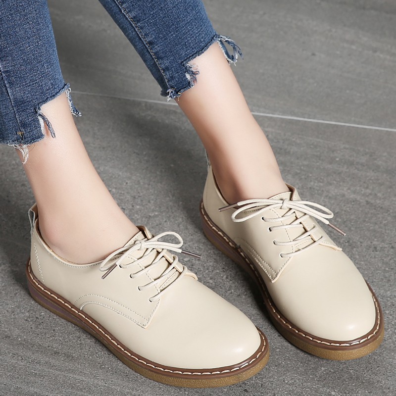 Fashion women's shoes Size:34-41 Giày thường Giày da cao cấp Giày đế bằng Giày sinh viên Giày chính thức Loafers