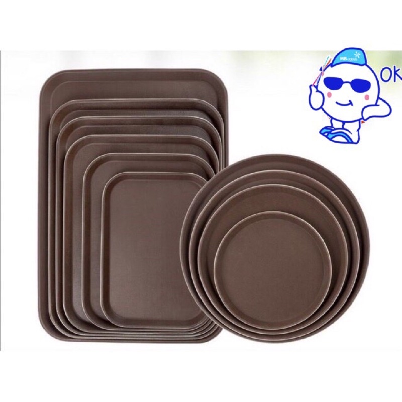 Khay Nhựa Chống Trượt phục vụ cao cấp chữ nhật và tròn đủ size