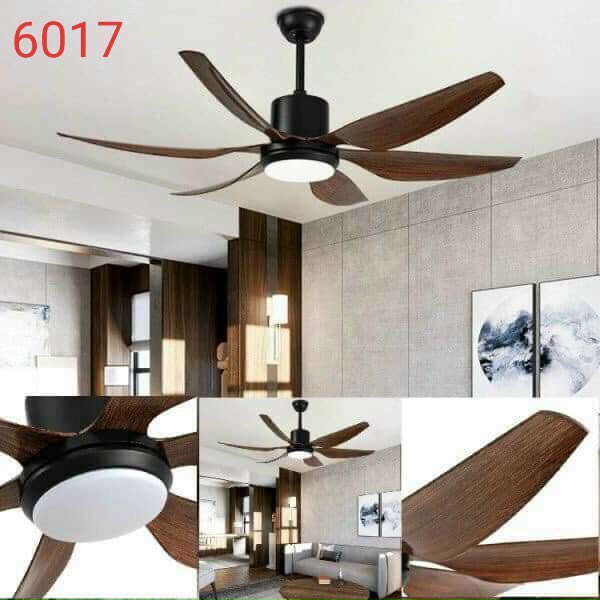 Quạt trần đèn led cao cấp 6 cánh sải dài có khiển từ xa 3 màu ánh sáng,bảo hành 5 năm