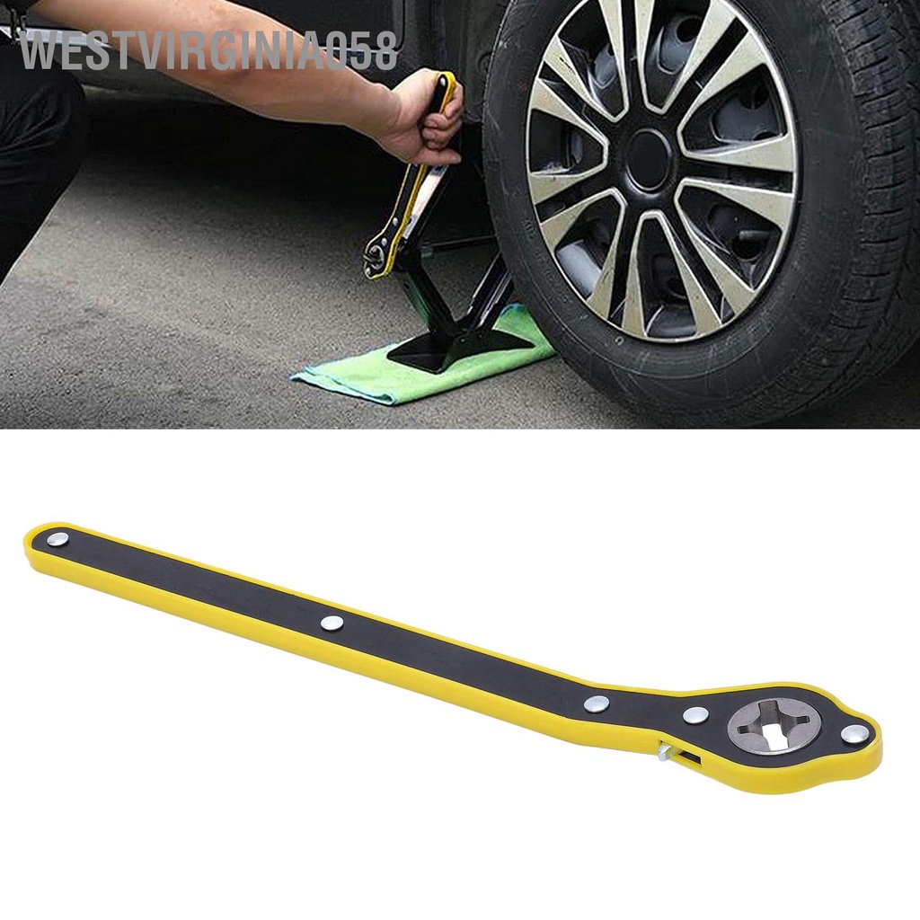 Westvirginia058 Tiết kiệm lao động Cờ lê Ratchet Tay cầm dài Tự Jack Spanner để sửa chữa loại bỏ lốp bánh xe
