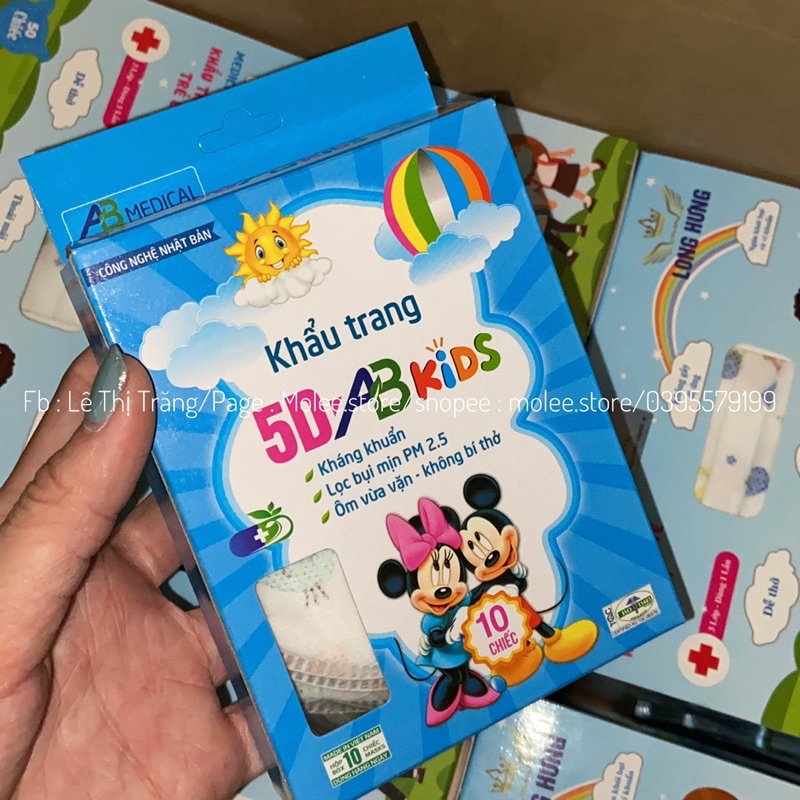 Set 50 khẩu trang y tế dành cho trẻ em