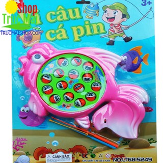 Bộ đồ chơi câu cá điện chạy pin xoay có nhạc