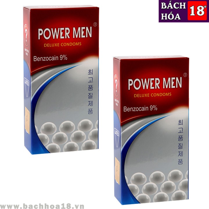 COMBO 2 HỘP BAO CAO SU POWERMEN NGỌC TRAI.