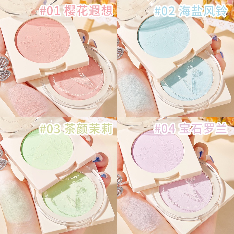 Bảng Phấn Má Hồng 4 Màu Lì Lâu Trôi Kiss Beauty