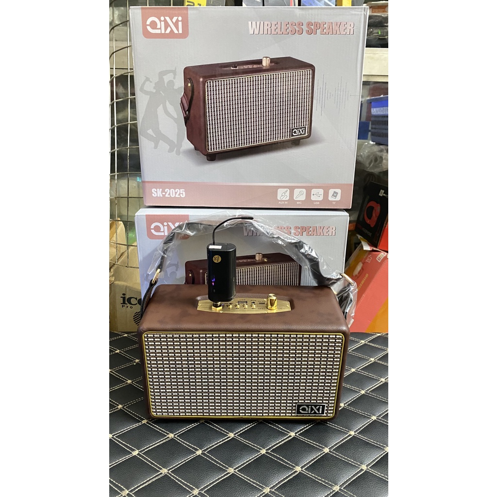 Loa xách tay Qixi SK-2025 nghe âm thanh cực hay bass ấm tặng kèm micro