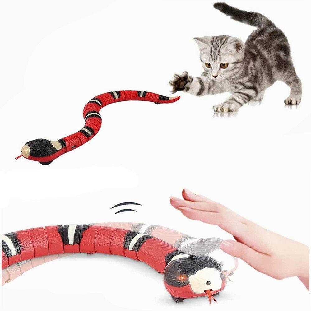 Đồ Chơi Rắn Giả Tự Động Sạc USB Cho Mèo Cưng