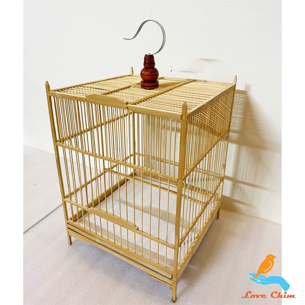 Khung lồng ép mộc chim chào mào LOVE CHIM kèm móc, Lồng chim Chào Mào dễ dàng lắp (có video hướng dẫn)