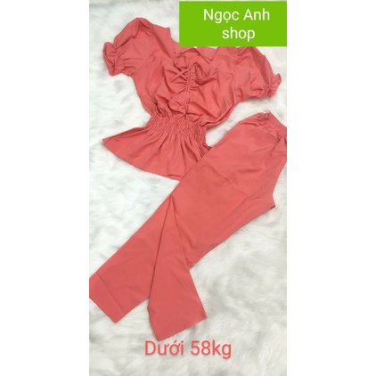 Bộ tay ngắn quần dài vải lụa