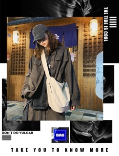Túi Vải Canvas Đeo Chéo Oversize