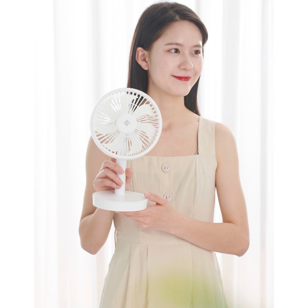 QUẠT CẦM TAY / QUẠT TÍCH ĐIỆN ĐỂ BÀN SOLOVE F3  / F5  - quay góc, sạc type C, 3 tốc độ gió