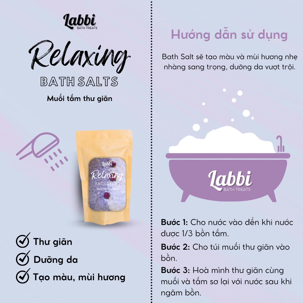SKY AESTHETICS [Labbi] Relaxing Bath Salt / Muối thư giãn dưỡng da
