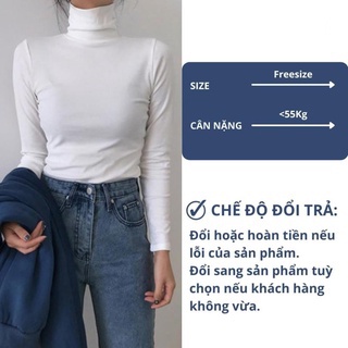 Áo giữ nhiệt nữ cổ cao lót nỉ hàng cao cấp phong cách hàn quốc MaiRin Fashion 018