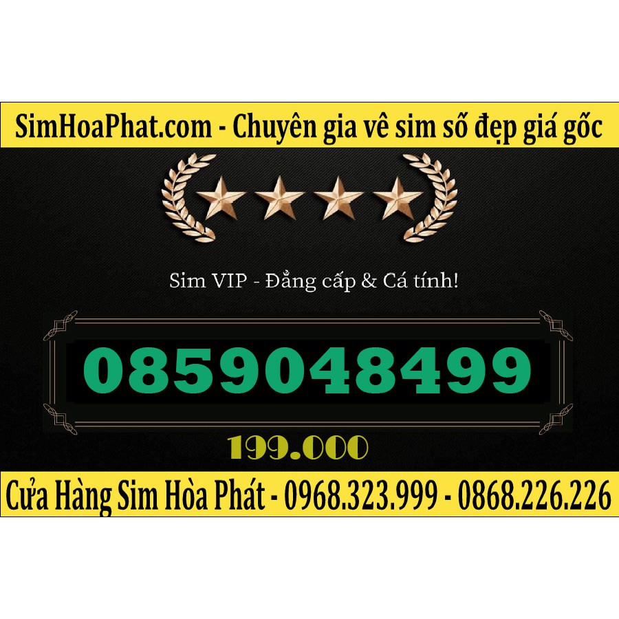 Bán Sim Số Đẹp Vinaphone 0859048499 Giá 199.000