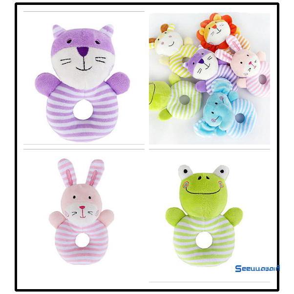 ❆☉❆Cute New Plush Crib Stroller Baby Pram Rattle Hanging Rabbit Bear Bed Bells Rattle Toys Gift