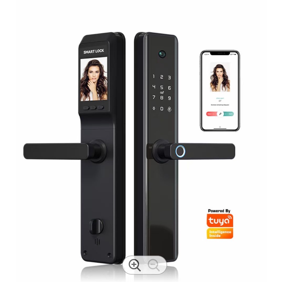 Khóa vân tay thông minh cao cấp có Camera và màn hình kết nối WiFi mở từ xa qua điện thoại IOHOME 2022
