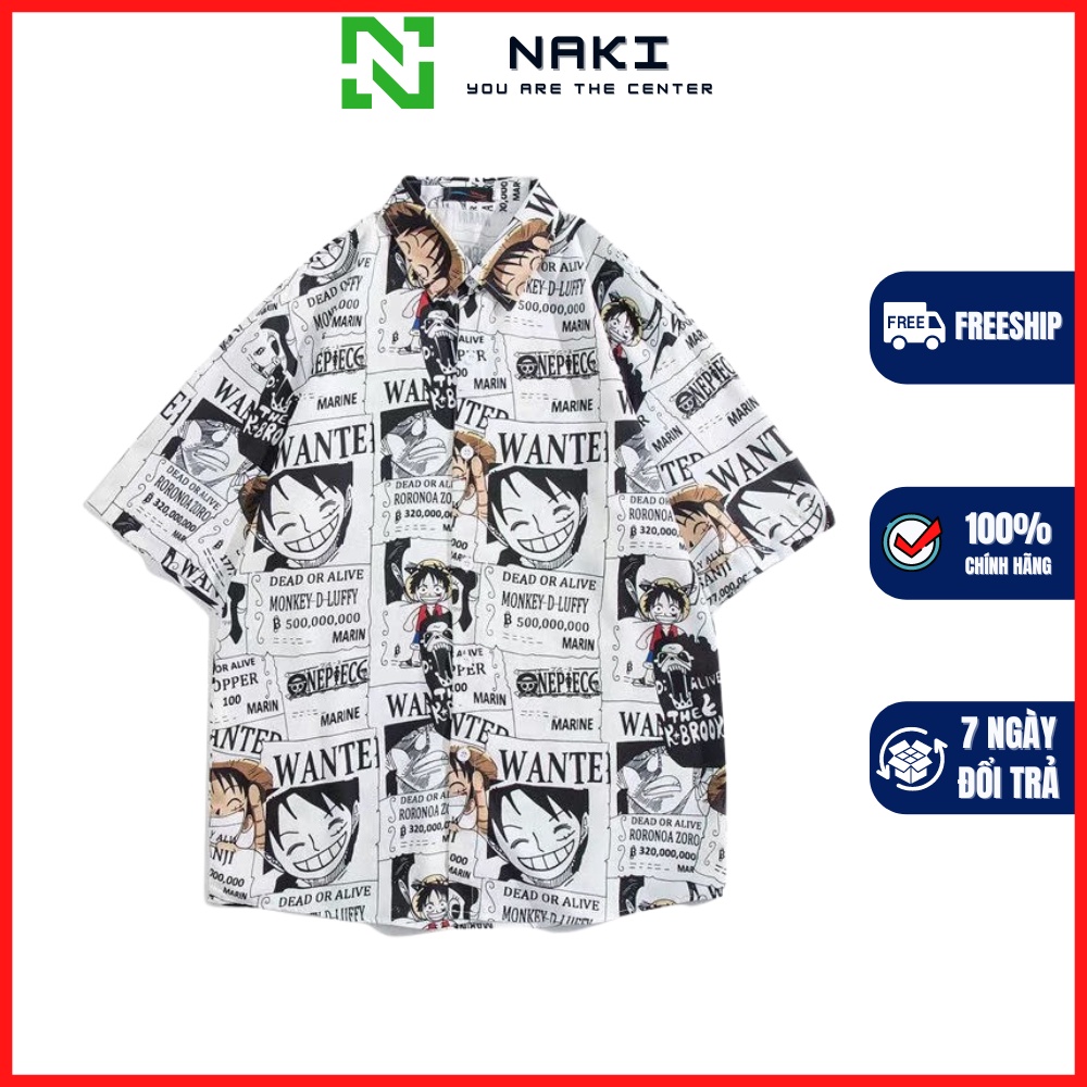 Áo sơ mi nam tay ngắn TRẮNG họa tiết chữ xanh , phong cách riêng , phá cách , Bad boy