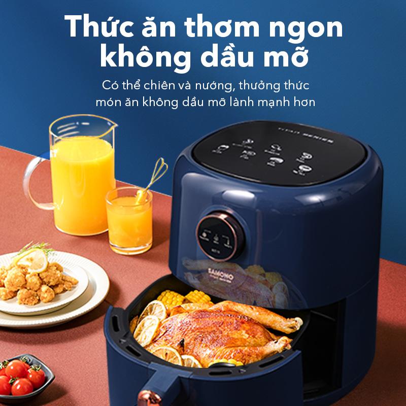 [Mã 154ELSALE2 giảm 7% đơn 300K] NỒI CHIÊN KHÔNG DẦU DUNG TÍCH 4L SAMONO SW-AFBE04 CẢM ỨNG MƯỢT MÀ, NHIỀU CHẾ ĐỘ NẤU