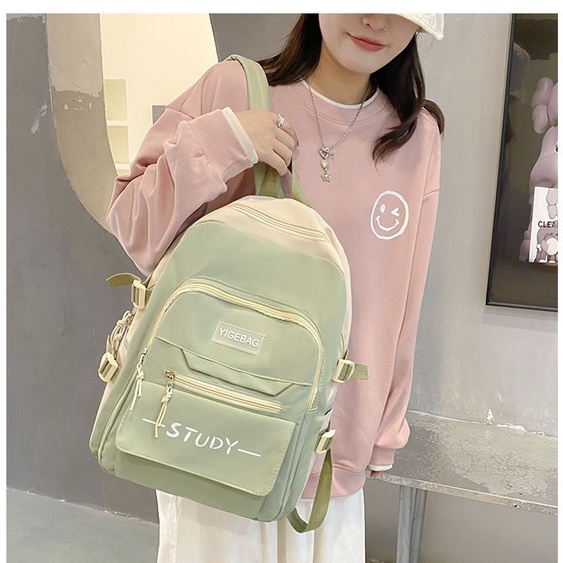 Balo Study Đi Học Thời Trang Nam Nữ Hàn Quốc Dùng Đi Học Đi Chơi Đi Du Lịch Nhiều ngăn Tiện Dụng