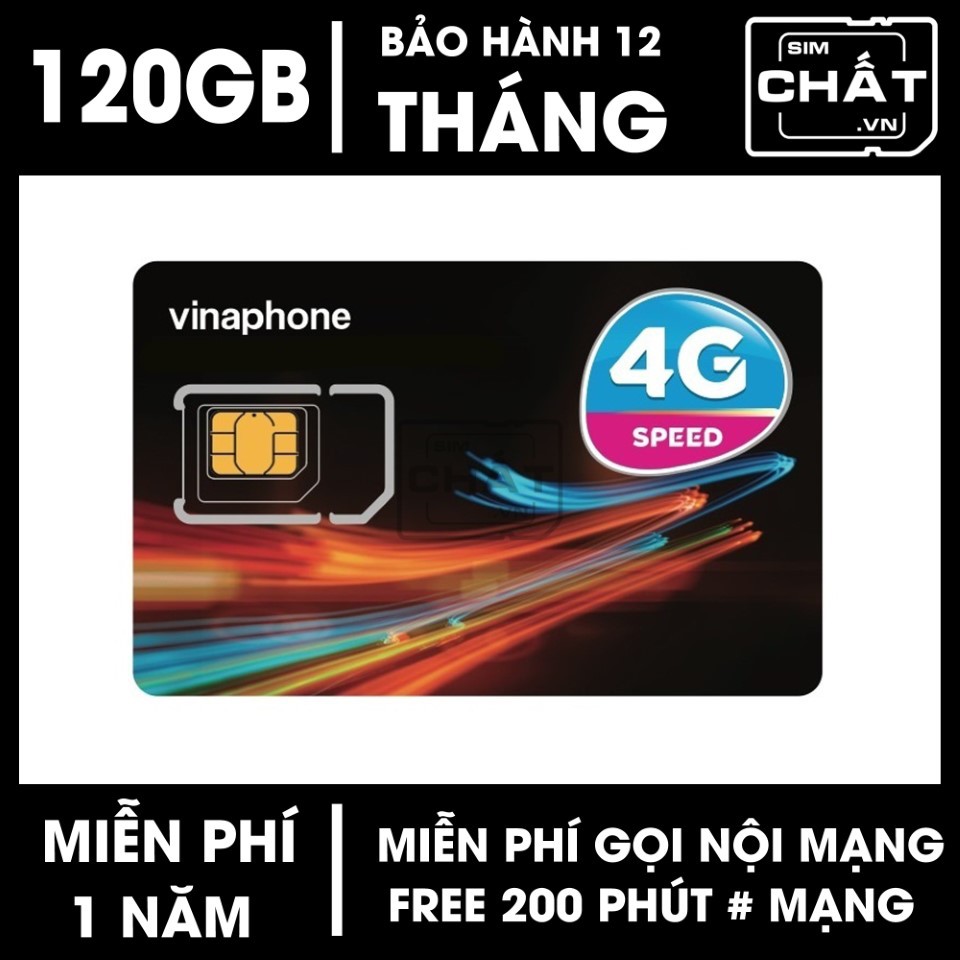 SIM 4G Vinaphone Gói VD89 VD149 D60G Tặng 120GB /Tháng &amp; Miễn Phí Nghe Gọi Nhắn Tin 1 Năm Không Cần Nạp Tiền - SIM CHẤT