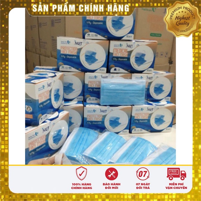 Túi 10 CÁI  KHẨU TRANG Y TẾ KHÁNG KHUẨN 4 LỚP  Xuất Khẩu hàng công ty check mã vạch