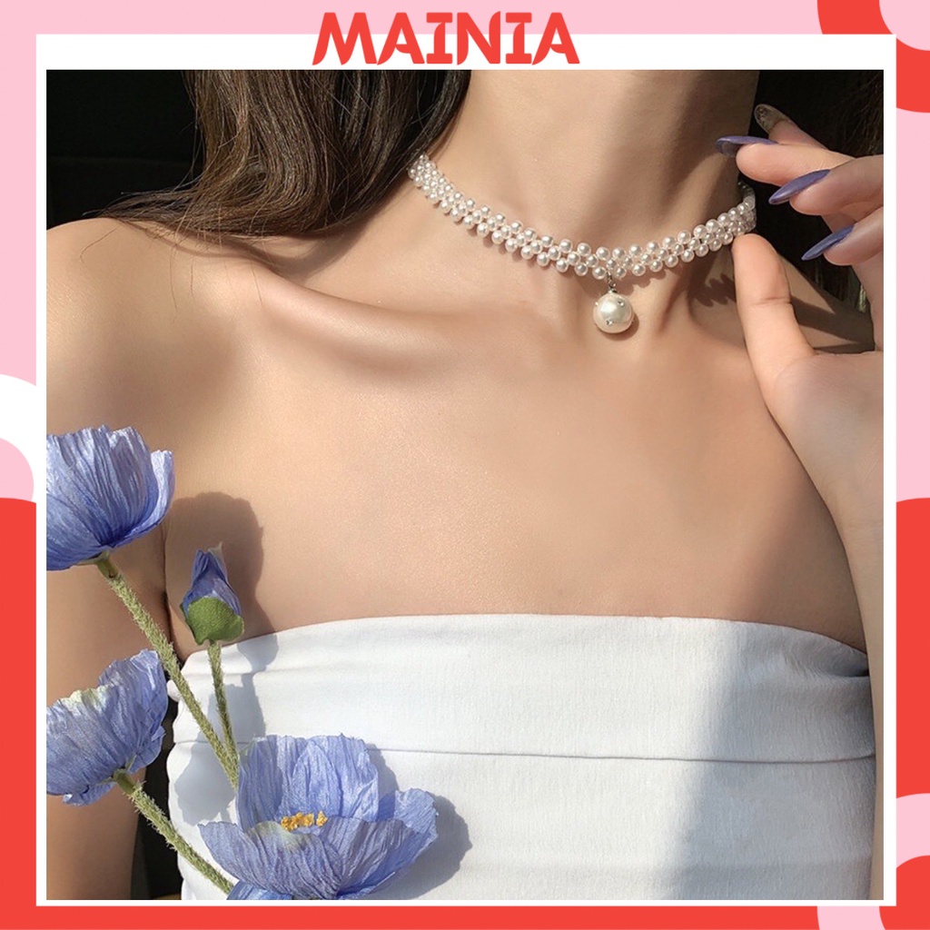 Vòng Cổ Choker Hàn Quốc Siêu Xinh Dễ Thương Phong Cách Tiểu Thư Mainia Shop