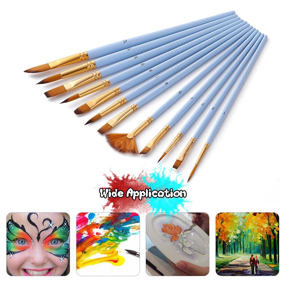 Bộ 12 cây cọ vẽ tranh sơn dầu/màu nước chuyên dụng