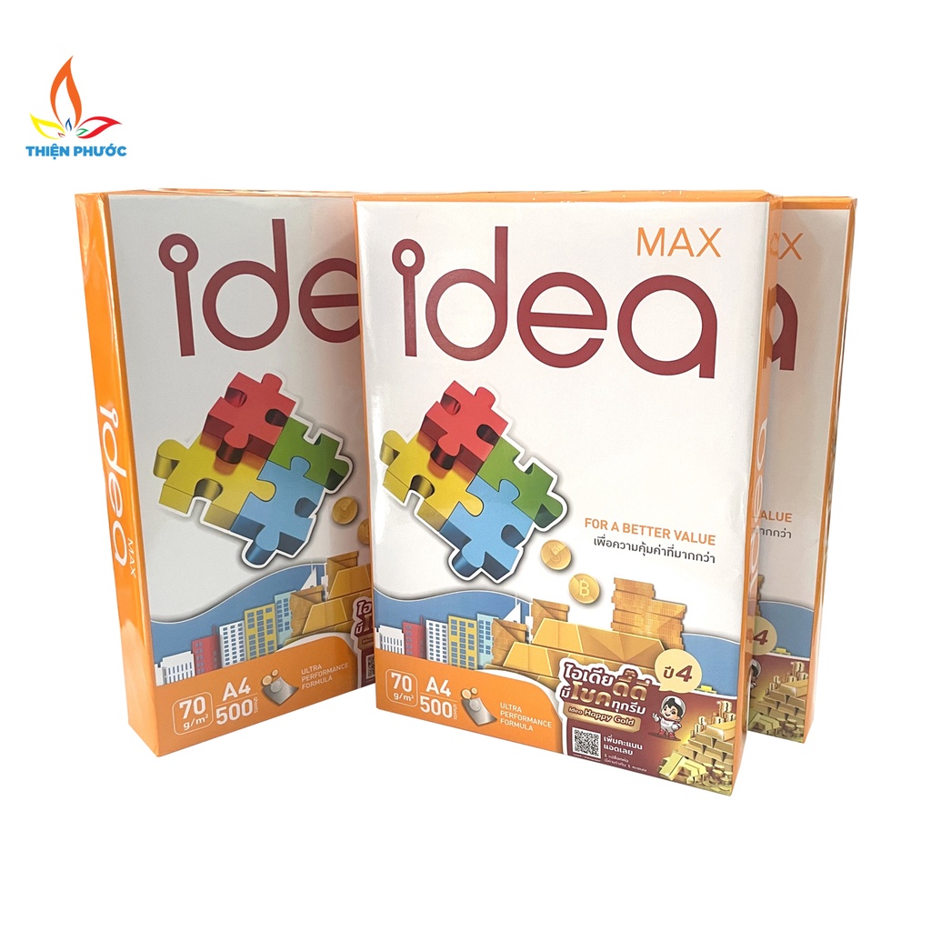 Giấy A4 Idea 80gsm 500 tờ [Thùng 5gram] SUKADO