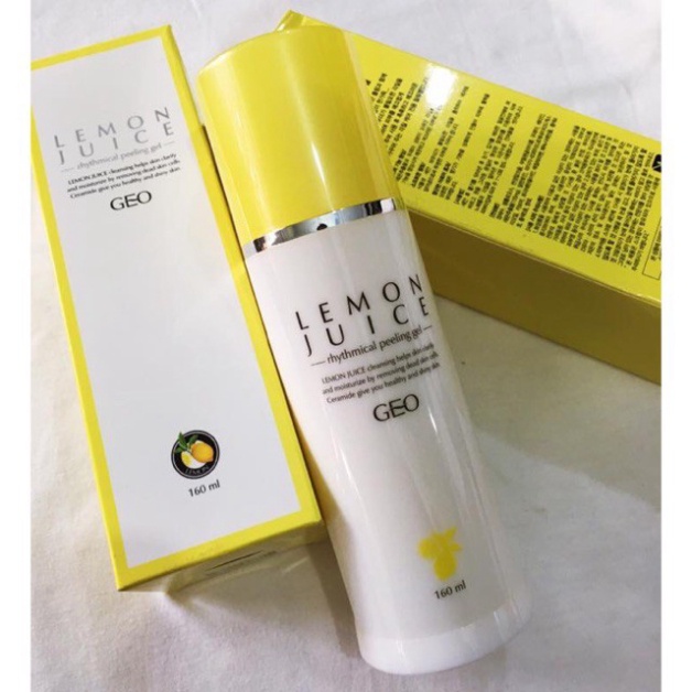 Kem tẩy da chết Geo Lamy tinh chất Chanh Lemon juice 160ml Chính hãng Hàn Quốc