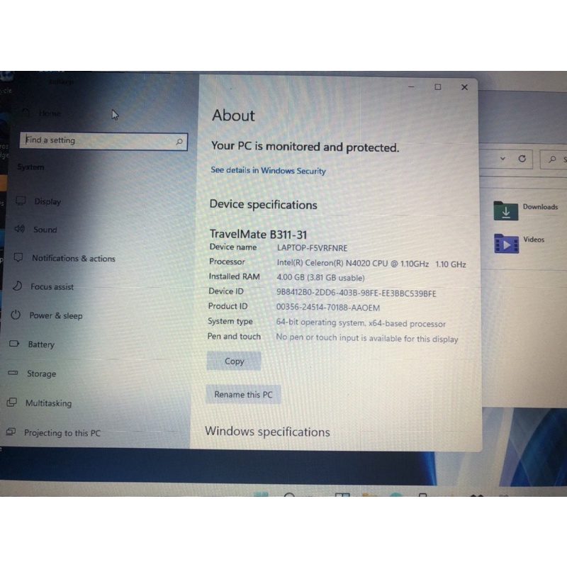 Laptop Acer TravelMate B3